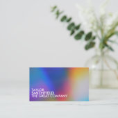 色のシンプルグラデーション 名刺 (スタンド正面)