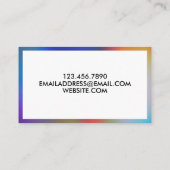 色のシンプルグラデーション 名刺 (裏面)