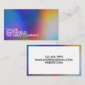 色のシンプルグラデーション 名刺 (正面/裏面)