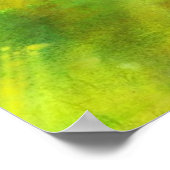 色のシームレスな背景（緑、黄） ポスター (角)