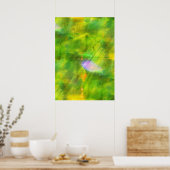 色のシームレスな背景（緑、黄） ポスター (キッチン)