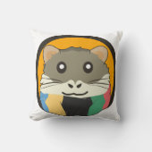 色のスカーフが付いた数々のかわいい漫画のハムスター クッション (正面)