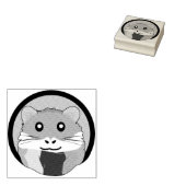 色のスカーフが付いた数々のかわいい漫画のハムスター ラバースタンプ (押印)
