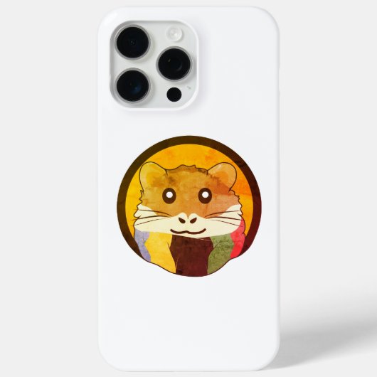 色のスカーフが付いた数々のかわいい漫画のハムスター Case-Mate iPhoneケース (裏面)