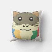 色のスカーフをした数々のかわいい動物 クッション (裏面)