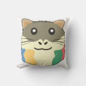 色のスカーフをした数々のかわいい動物 クッション (正面)
