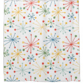 色のスターバスト シャワーカーテン (正面)