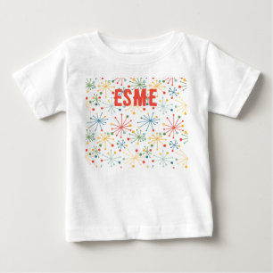 色のスターバスト ベビーTシャツ