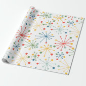 色のスターバスト ラッピングペーパー (アンロールド)