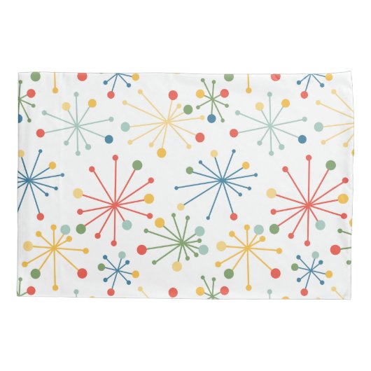 色のスターバスト 枕カバー (裏面)