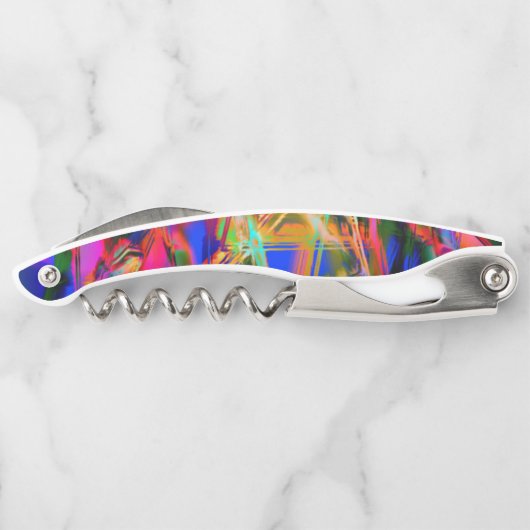 色のステンドスクエアに「間違ったブラシストローク」 ソムリエナイフ (裏面)