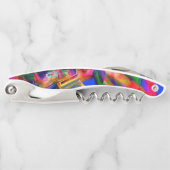 色のステンドスクエアに「間違ったブラシストローク」 ソムリエナイフ (正面)