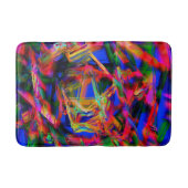 色のステンドスクエアに「間違ったブラシストローク」 バスマット (正面)