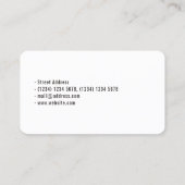 色のストライブ柄ラインパターンカバーの芸術 名刺 (裏面)