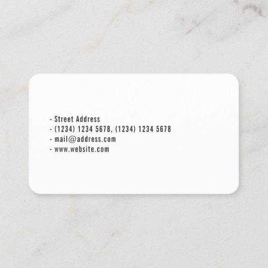 色のストライブ柄ラインパターンカバーの芸術 名刺 (裏面)