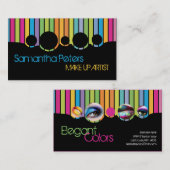 色のストライプは芸術家のパレットの名刺を構成します 名刺 (正面/裏面)