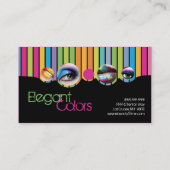 色のストライプは芸術家のパレットの名刺を構成します 名刺 (裏面)