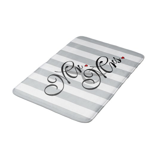 色のストライプをカスタマイズClick氏および夫人 バスマット (アングル)