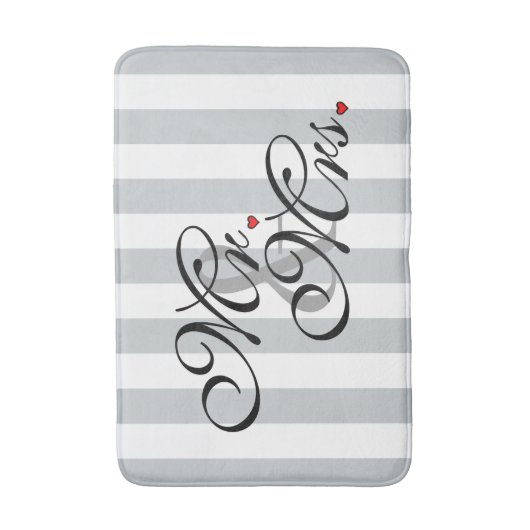 色のストライプをカスタマイズClick氏および夫人 バスマット (正面縦)