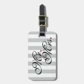 色のストライプをカスタマイズClick氏および夫人 ラゲッジタグ (正面縦)