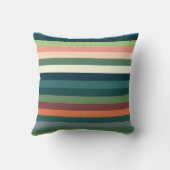 色のストライプ クッション (裏面)