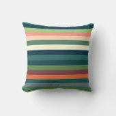 色のストライプ クッション (正面)