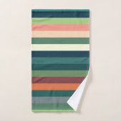 色のストライプ バスタオルセット (ハンドタオル)