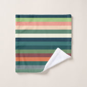 色のストライプ バスタオルセット (ウォッシュタオル)