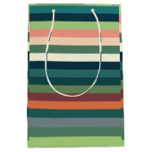 色のストライプ ミディアムペーパーバッグ (正面)