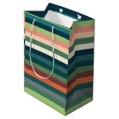 色のストライプ ミディアムペーパーバッグ (裏面アングル)