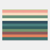 色のストライプ ラッピングペーパーシート (正面3)