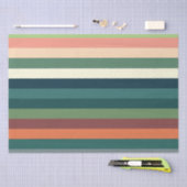色のストライプ 薄葉紙 (クラフト)