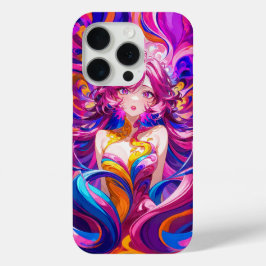 色のスプラッシュ iPhone 15 PROケース