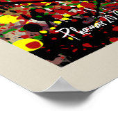 色のスプラット ポスター (角)