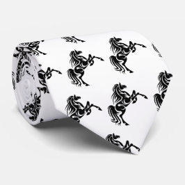 色のタイの馬のブロンコのムスタングのマスコット ネクタイ