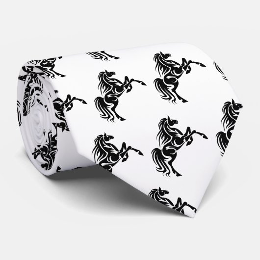 色のタイの馬のブロンコのムスタングのマスコット ネクタイ (ロール)