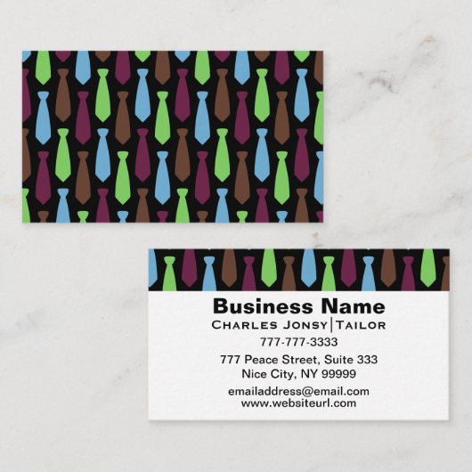 色のタイ 名刺 (正面/裏面)