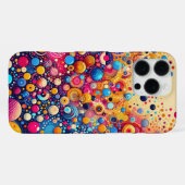 色のダンス: ダイナミックで印象的な抽象芸術 iPhoneケース (裏面横)