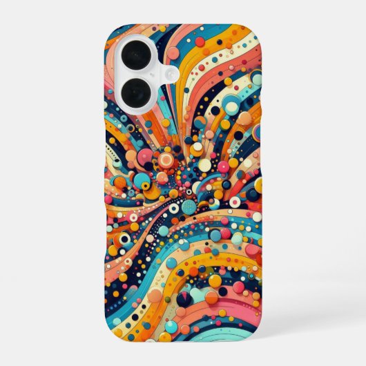 色のダンス: ダイナミックなスマホ・iPadケース iPhone 16ケース (裏面)