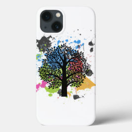 色のツリー iPhone 13ケース