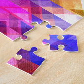 色のテクスチャジオメトリ ジグソーパズル (側面)