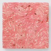 色のテクスチャ"パールいちごクリーム" ストーンコースター (正面)