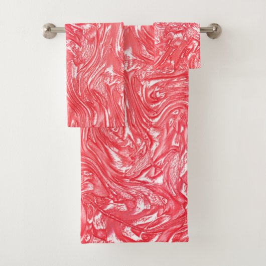 色のテクスチャ"パールいちごクリーム" バスタオルセット (インサイチュ)