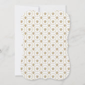 色のテンプレートの金ゴールドホイルの金蜂の結婚 招待状 (裏面)