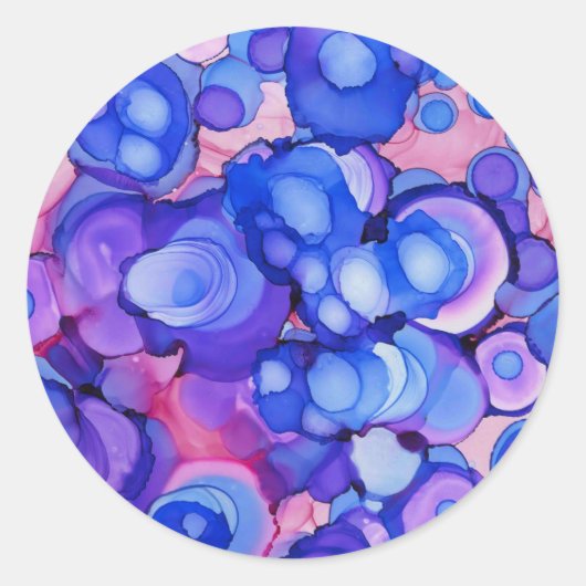 色のドロップ ラウンドシール (正面)