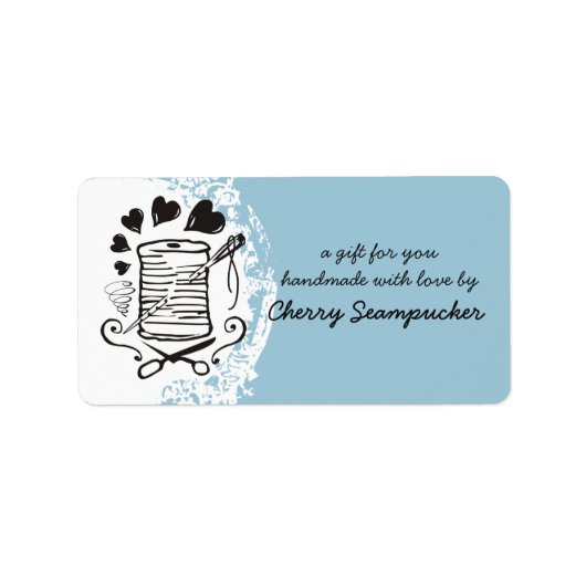 色のドードル針糸を選択裁縫のシームストレス ラベル (正面)