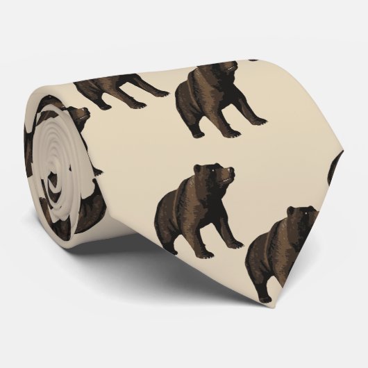 色のネクタイのくまのチームマスコット ネクタイ (ロール)