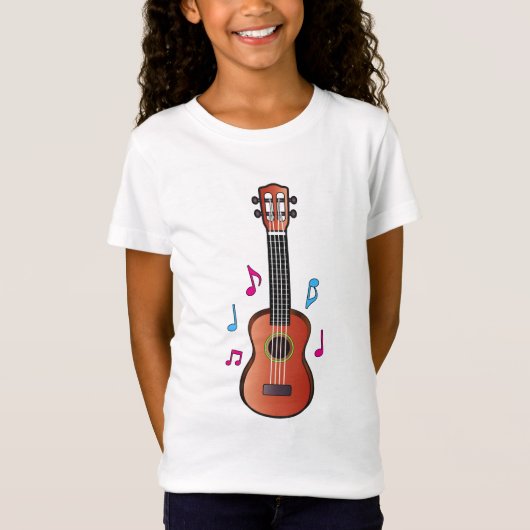 色のノートとのUkelele Tシャツ (正面)