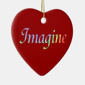 色のハートのオーナメントを想像して下さい セラミックオーナメント (右)