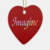 色のハートのオーナメントを想像して下さい セラミックオーナメント (左)